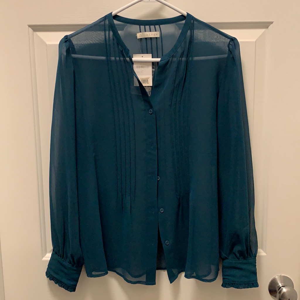 Hinge Button-Down Blouse